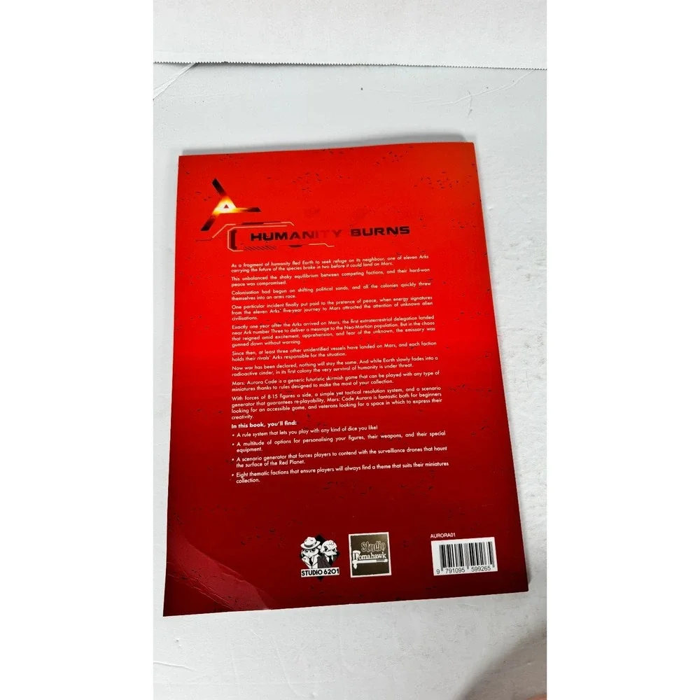 Mars Code Aurora Wargame Rulebook 2023 Sci-Fi Miniatures Game Studio Tomahawk